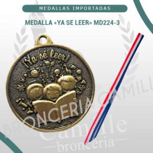 MEDALLA "YA SE LEER" MD224-3<br> 4.5cms