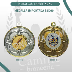 Medalla Importada BSD60<br> 5cms ø