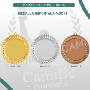 Medalla Importada MD211<br> 7cms ø