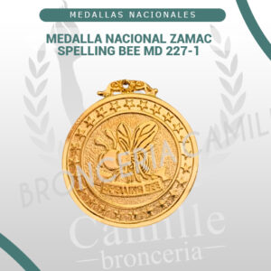 Medalla Nacional Zamac - Spelling Bee MD 227-1<br> 5cms ø