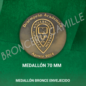 Medallón bronce envejecido de 7 cms ø