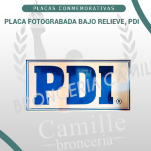 Placa Fotograbada Bajo relieve, PDI