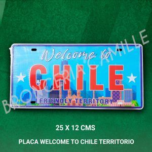 Placa Metálica Welcome To Chile Territorio