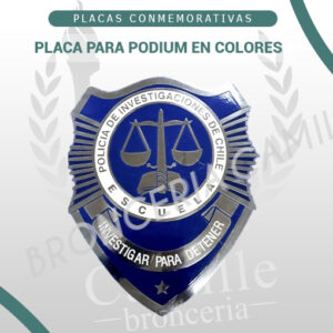 Placa para podium en colores