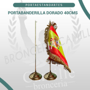 Portabanderilla dorado 44cms