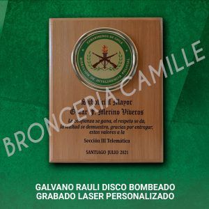 GALVANO RAULI DISCO BOMBEADO GRABADO LASER PERSONALIZADO