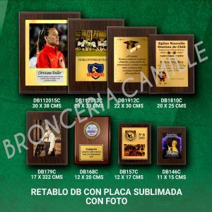 Retablo DB con Placa Sublimada con Foto