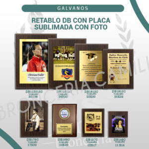 Retablo DB con placa sublimada con foto