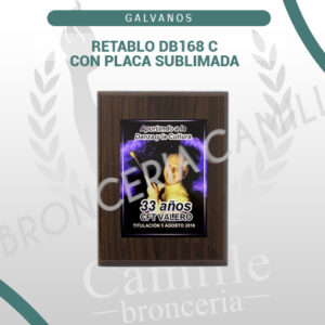 Retablo DB168 C con placa sublimada