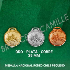 MEDALLA NACIONAL RODEO CHILE PEQUEÑO 3.9cms ø
