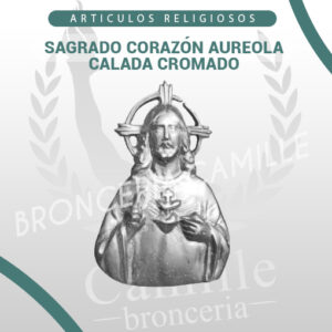 SAGRADO CORAZÓN AUREOLA CALADA CROMADO