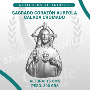 SAGRADO CORAZÓN AUREOLA CALADA CROMADO