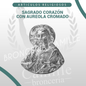 SAGRADO CORAZÓN CON AUREOLA CROMADO