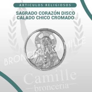 SAGRADO CORAZÓN DISCO CALADO CHICO CROMADO