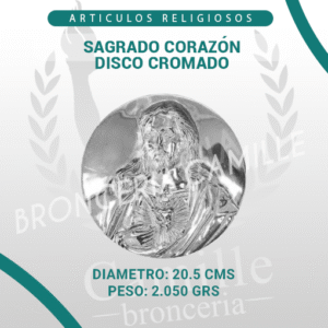 SAGRADO CORAZÓN DISCO CROMADO