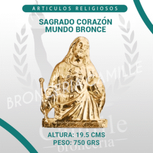 SAGRADO CORAZÓN MUNDO BRONCE
