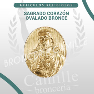 SAGRADO CORAZÓN OVALADO BRONCE