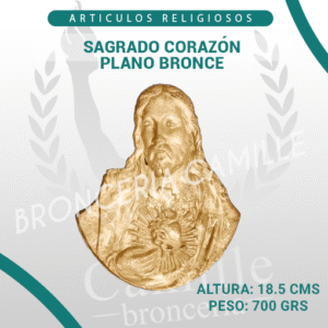 SAGRADO CORAZÓN PLANO BRONCE