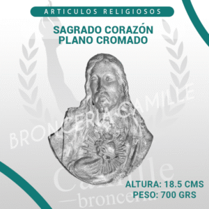 SAGRADO CORAZÓN PLANO CROMADO