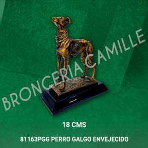 TROFEO DE RESINA 81163PGG Perro Galgo Envejecido