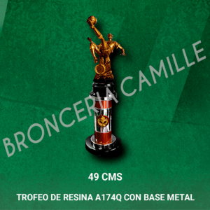 TROFEO DE RESINA A174Q CON BASE METAL