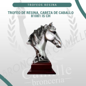 TROFEO DE RESINA, CABEZA DE CABALLO<BR> 81081 IS CH