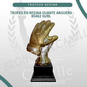 TROFEO EN RESINA GUANTE ARQUERO 85462 IG/BL