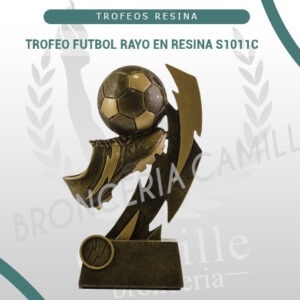 TROFEO FUTBOL RAYO EN RESINA S1011C