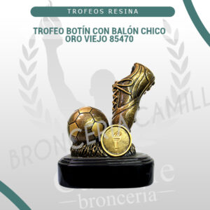 Trofeo Botín con balón chico oro viejo 85470