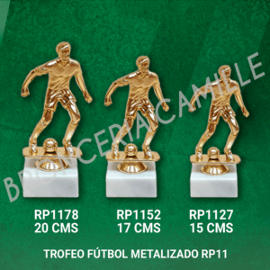 TROFEO FÚTBOL METALIZADO RP1178 - RP 1127 - RP1152
