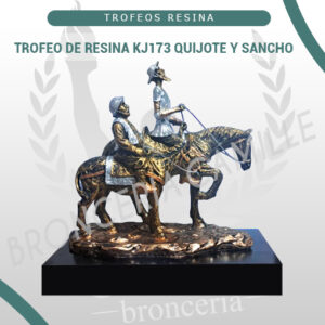 Trofeo de Resina KJ173 Quijote y Sancho