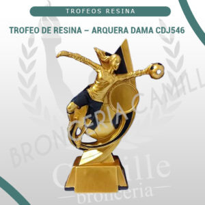 Trofeo de resina - Arquera dama CDJ546