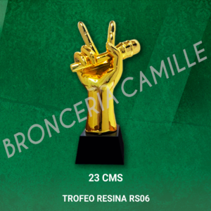 Trofeo resina RS06 Mano con Micrófono