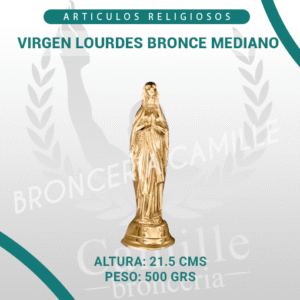 VIRGEN LOURDES BRONCE MEDIANO
