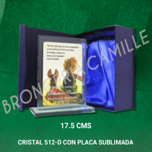 cristal 512-D con placa sublimada personalizada