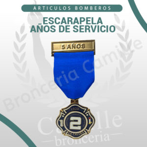 Escarapela Bombero, Barra con años de servicio