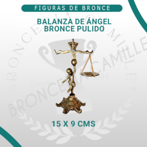 Figura de Bronce pulido - Balanza ángel