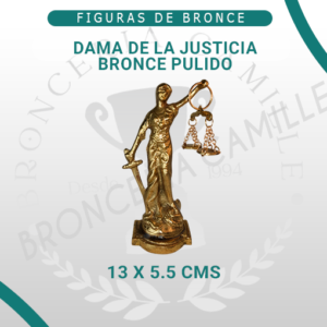 Figuras de bronce pulido – Dama de la justicia
