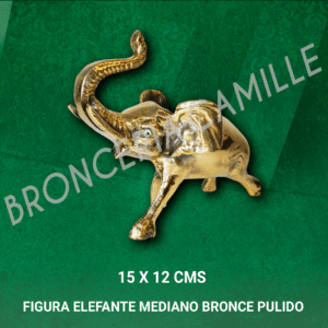Figuras de bronce pulido – Elefante mediano