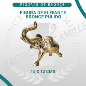 Figuras de bronce pulido – Elefante mediano