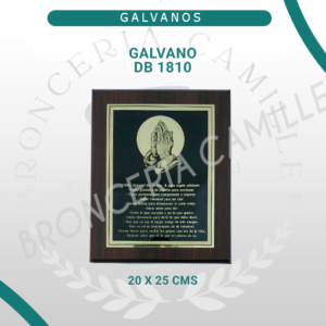 Galvano DB 1810 - Placa de bronce 20 x 25 CMS