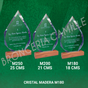 Cristal Con base madera - CTM