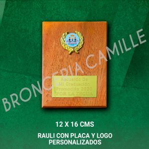 Rauli con Placa y Logo Personalizados