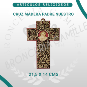 Cruz de madera Padre Nuestro