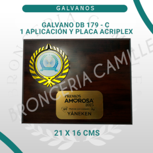 Galvano DB 179 - C con 1 Aplicación en Acriplex