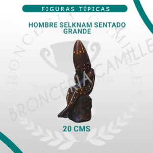 Hombre Selknam Sentado Grande