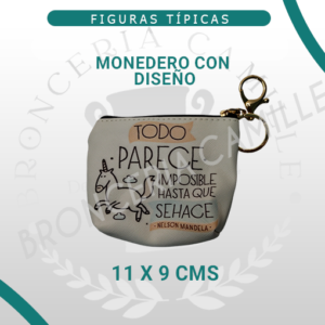Monedero con diseño estampado