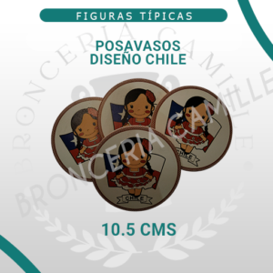 Posavasos circulares con Diseño chileno - Unidad