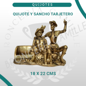 Figura Quijote y Sancho Tarjetero
