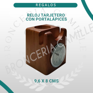 Reloj Tarjetero Con Portalápices